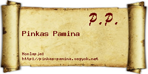 Pinkas Pamina névjegykártya